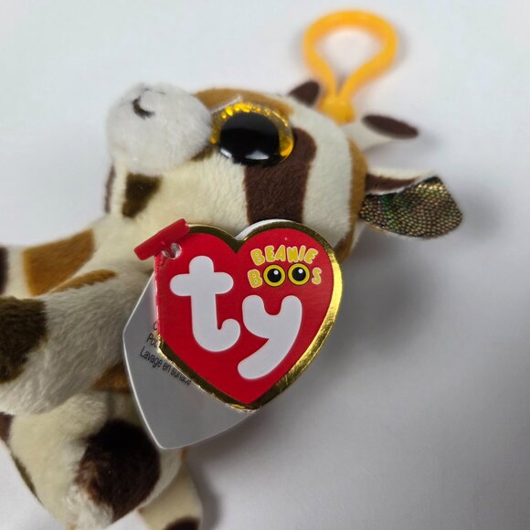 TY Beanie Boos - STILTS the Giraffe (Glitter Eyes)(Key Clip - 3 inch) - NWT - Picture 5 of 8